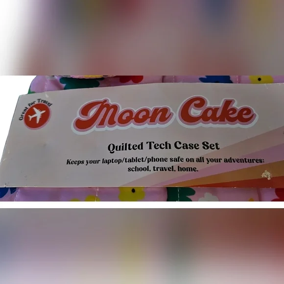 Moon Cake - Quilted Tech Protective Phone & Tablet Case Set Magnetic Closure - Picture 4 of 5